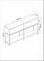 Hanah Home Consola Lord Blanco y Negro